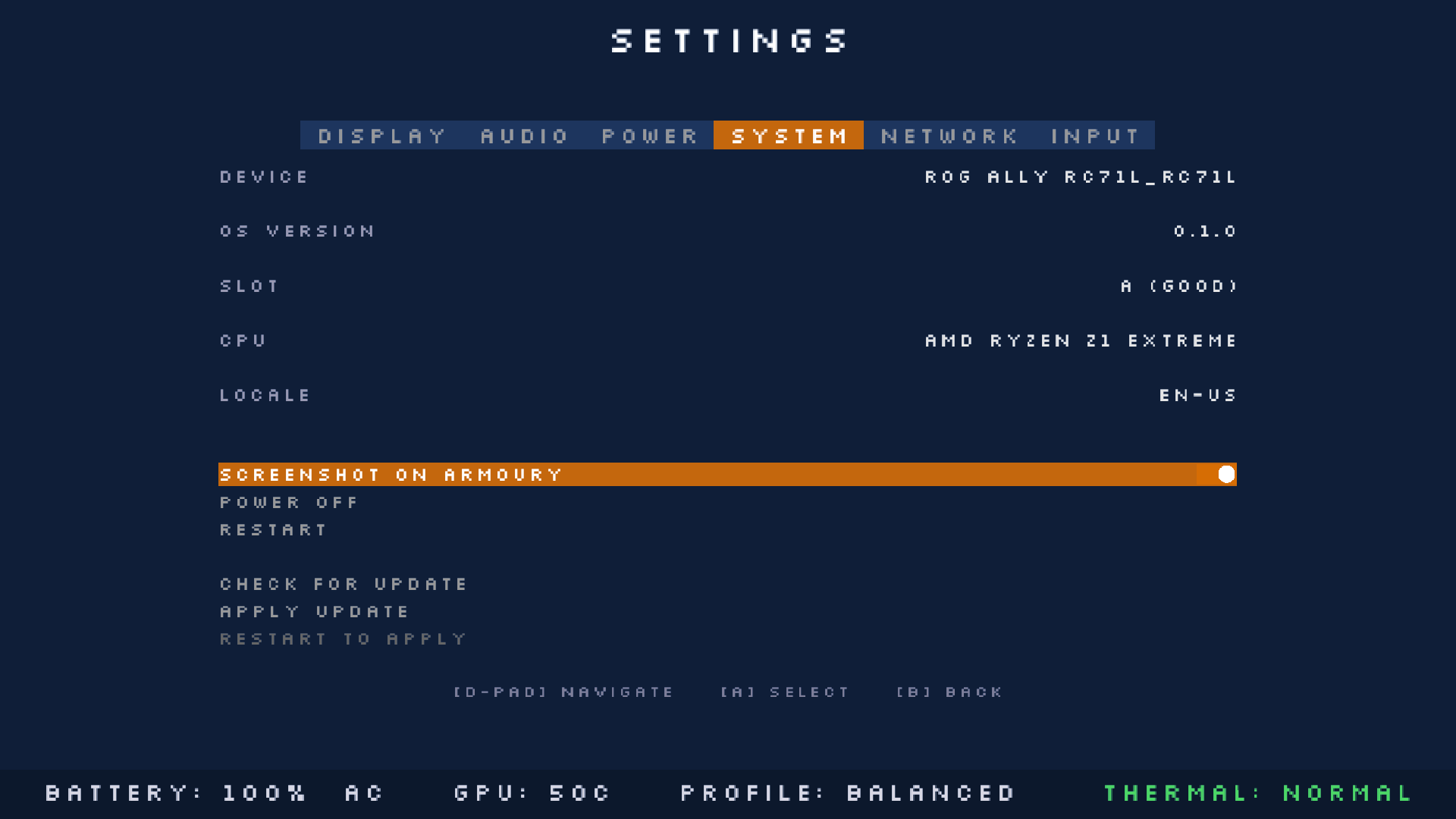 PlayOS running on the ASUS ROG Ally — screenshot 6 of 10