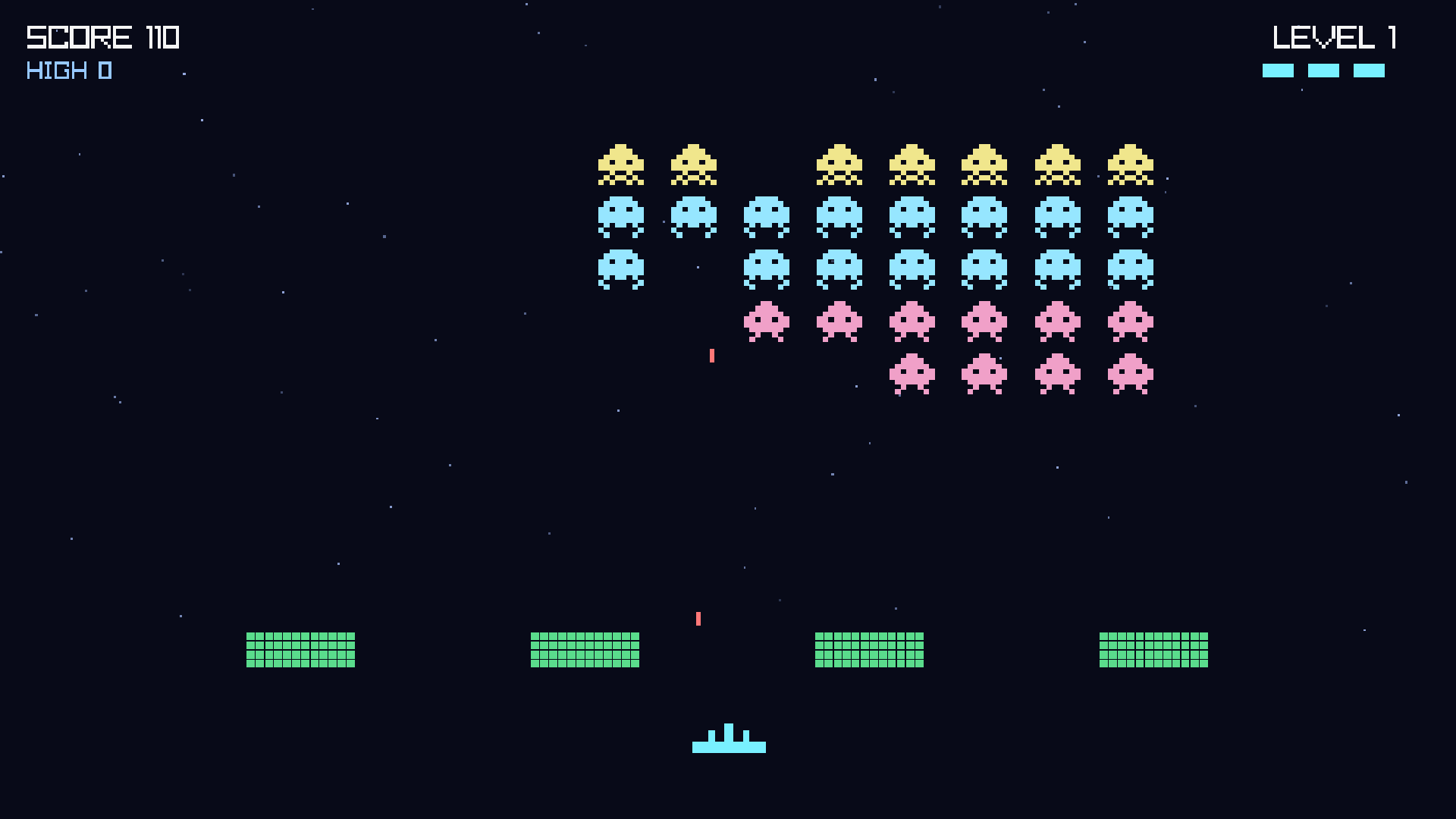 The Invaders sample game running on PlayOS on the ASUS ROG Ally — screenshot 8 of 10